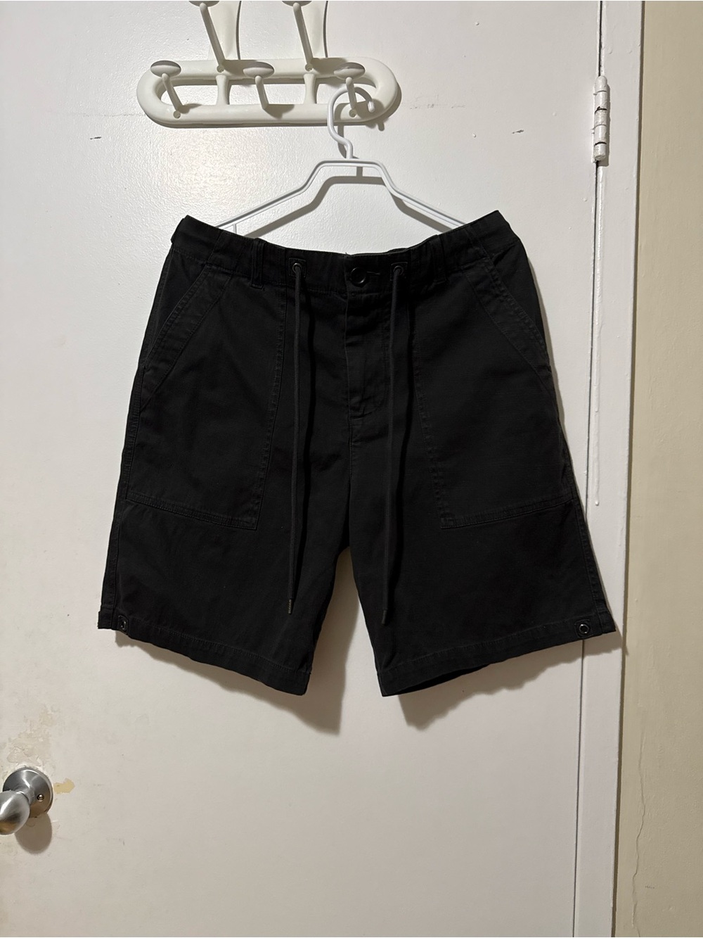 James Perse Charcoal Grey Drawstring Utility Hybrid Shorts